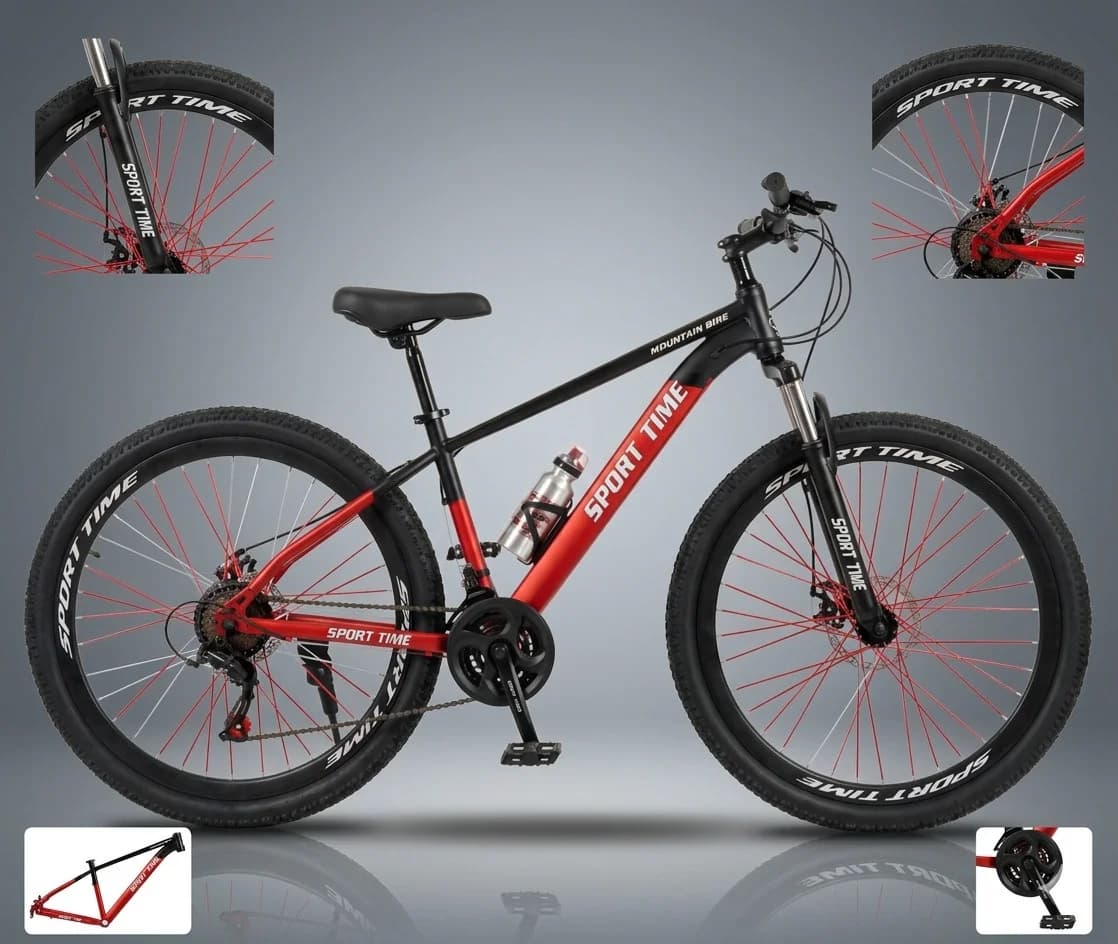 Dağ velosipedi Sport Time 29", qırmızı/qara