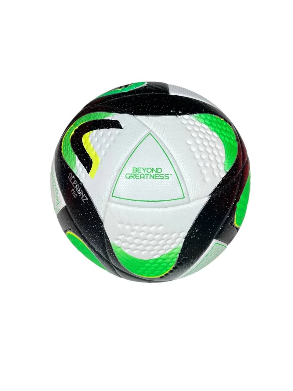 Futbol topu S082, qara/yaşıl/ağ, ölçü 5