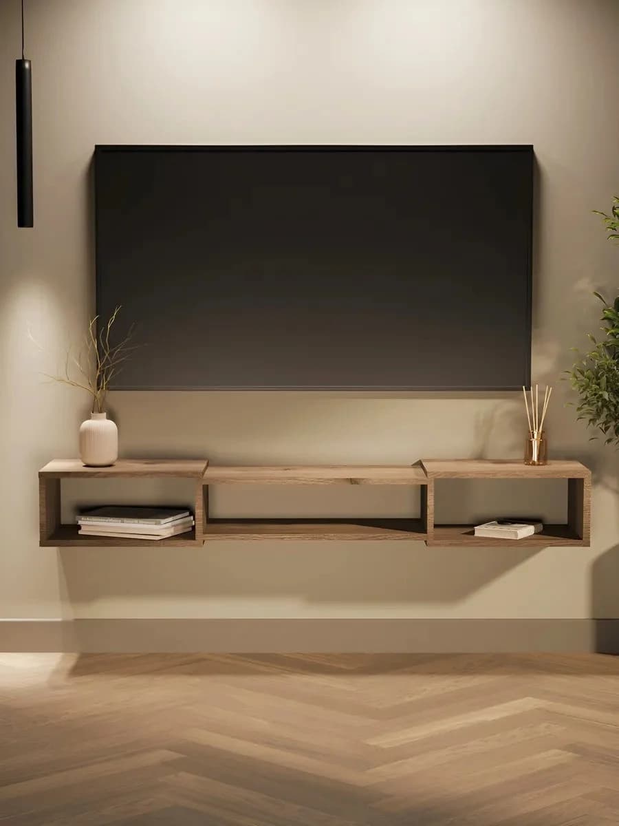 TV üçün tumba Yagmur, laminat, qəhvəyi, 150.1x20.1x30.1 sm