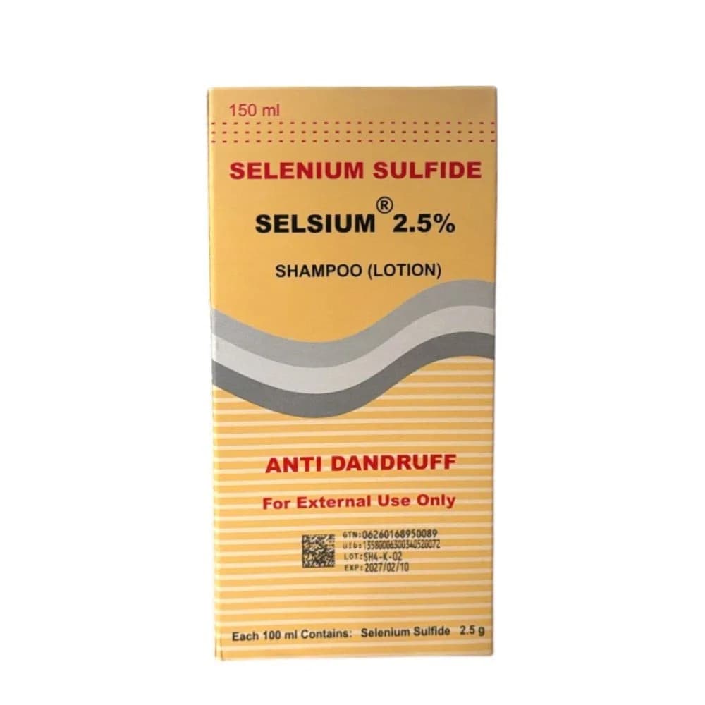 Şampun Selsium 2.5% Selenium Sulfide kəpəyə qarşı, 150 ml