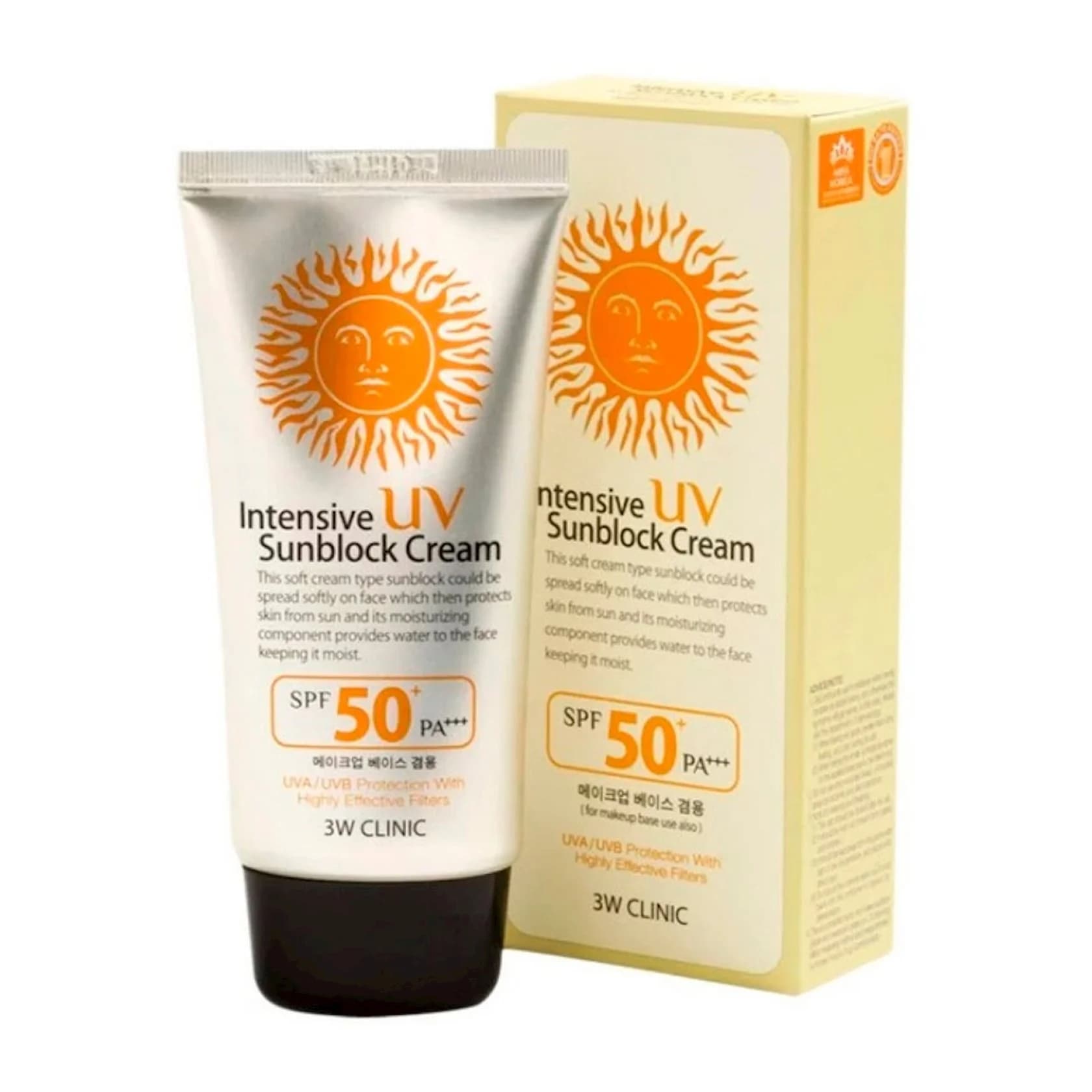 Günəşdən qoruyucu krem 3W Clinic Intensive UV Sunblock Cream SPF50+ PA+++ 70 ml