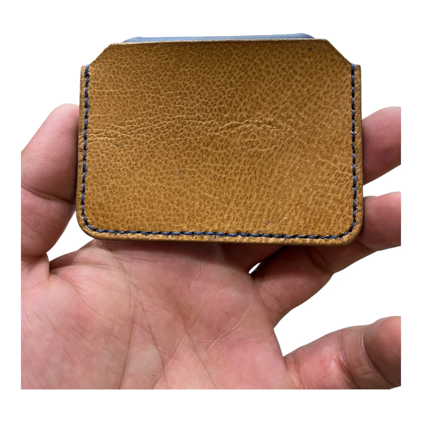 Kredit kart qabı, təbii dəri, 7.5x10 sm — şəkil 4