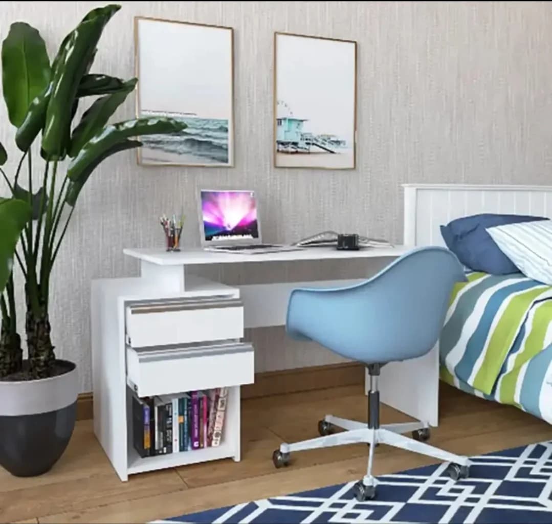 Yazı masası SO91, laminat, 130x60x74 sm, ağ — изображение 3
