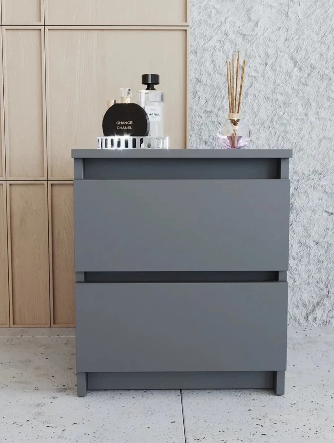 Çarpayıyanı tumba s0670, laminat, antrasit, 40x47x35 sm — изображение 2