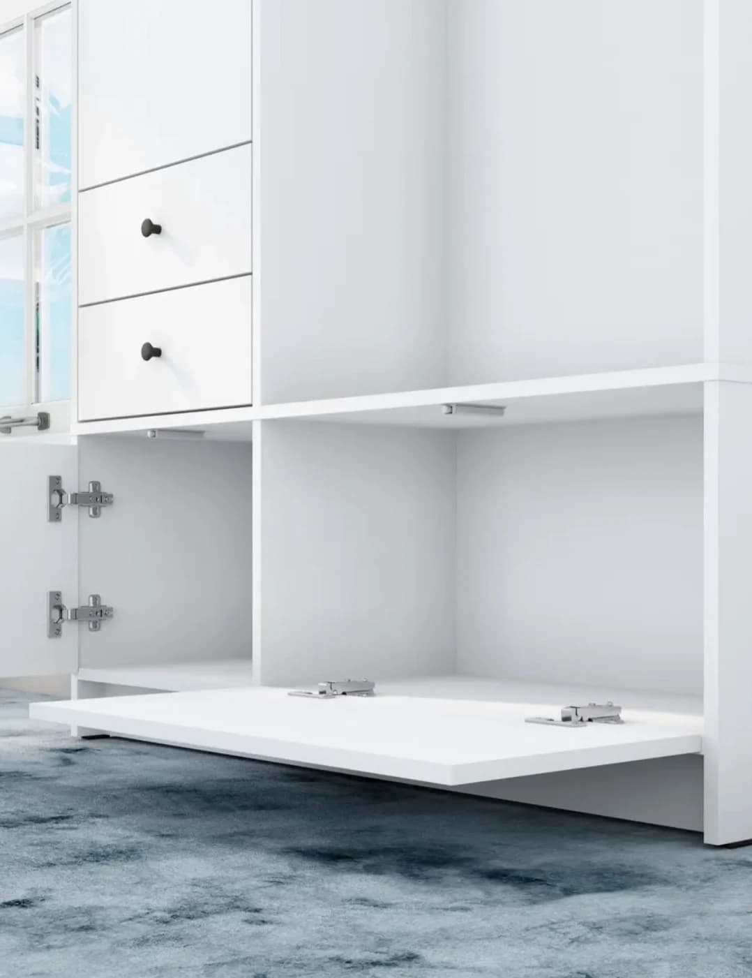 Şkaf, laminat, ağ, 200x111x33 sm — image 4