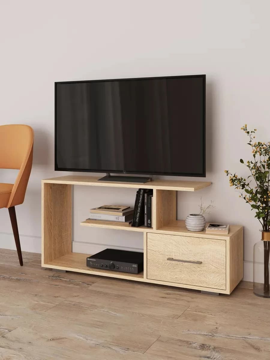 TV üçün tumba Yagmur, laminat, sonomo, 105x28x50.1 sm