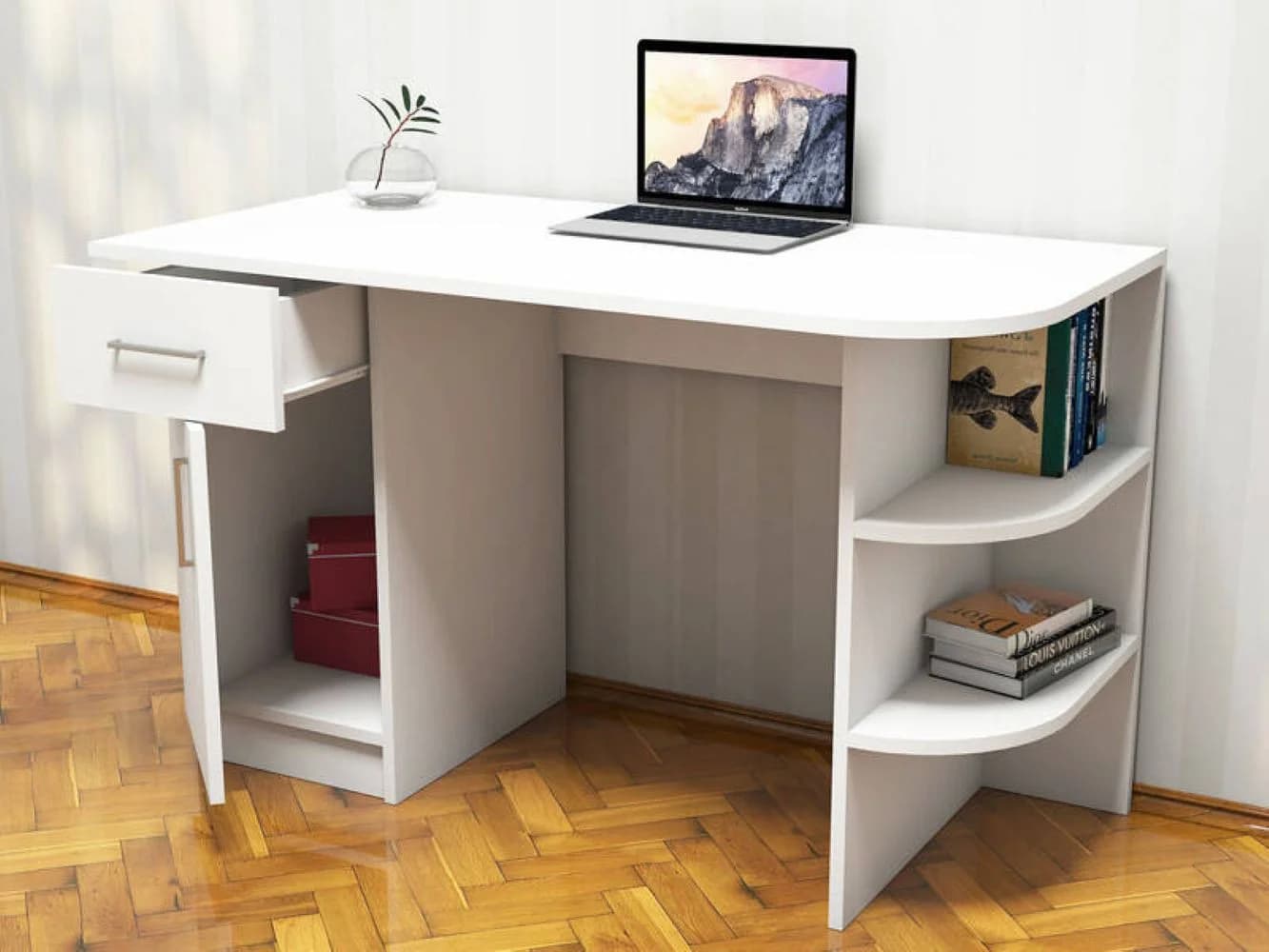 Yazı masası SO020, ağ, laminat, 75х52х120 sm — изображение 2