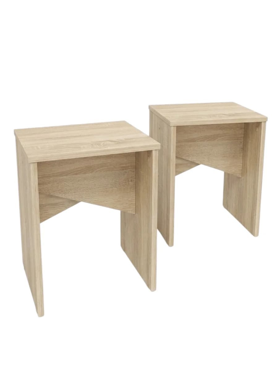 Taburet MB2, laminat, sonoma, 35x35x45 sm, 2 əd