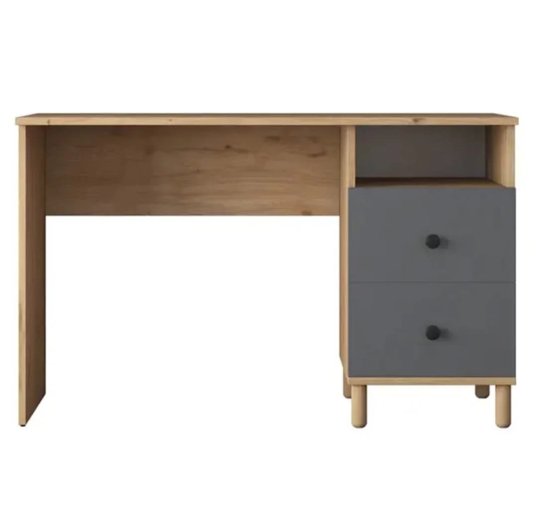 Yazı masası SO0010, laminat, antrasit/qəhvəyi, 160x50x160 sm — изображение 9