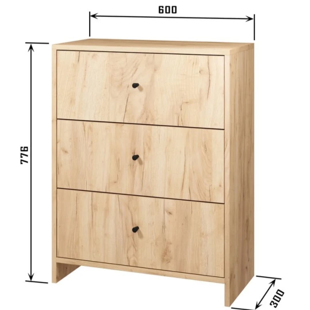 Komod SO51, laminat, 77х30х60 sm