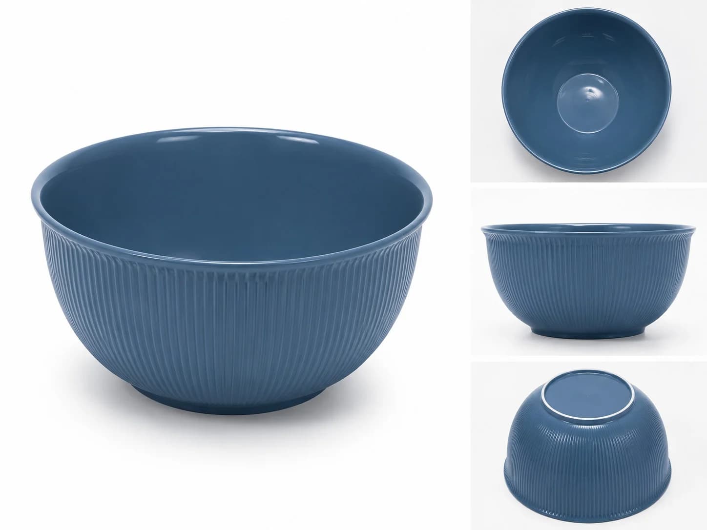 Salat qabı 2752967, 26 sm, 3000 ml, keramika, göy