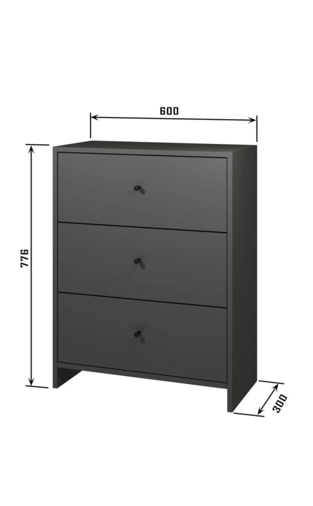 Komod SO52, laminat, 77х30х60 sm — изображение 2