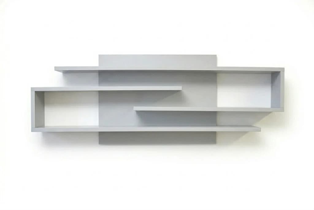 Rəf 2518, laminat, boz, 80х60х25 sm