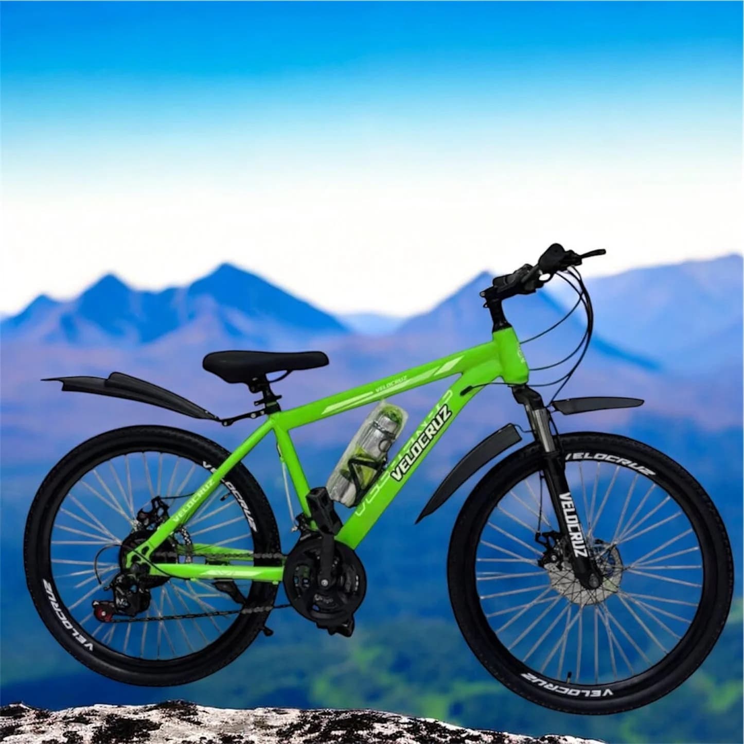 Dağ velosipedi Velocruz MTB, 24", yaşıl