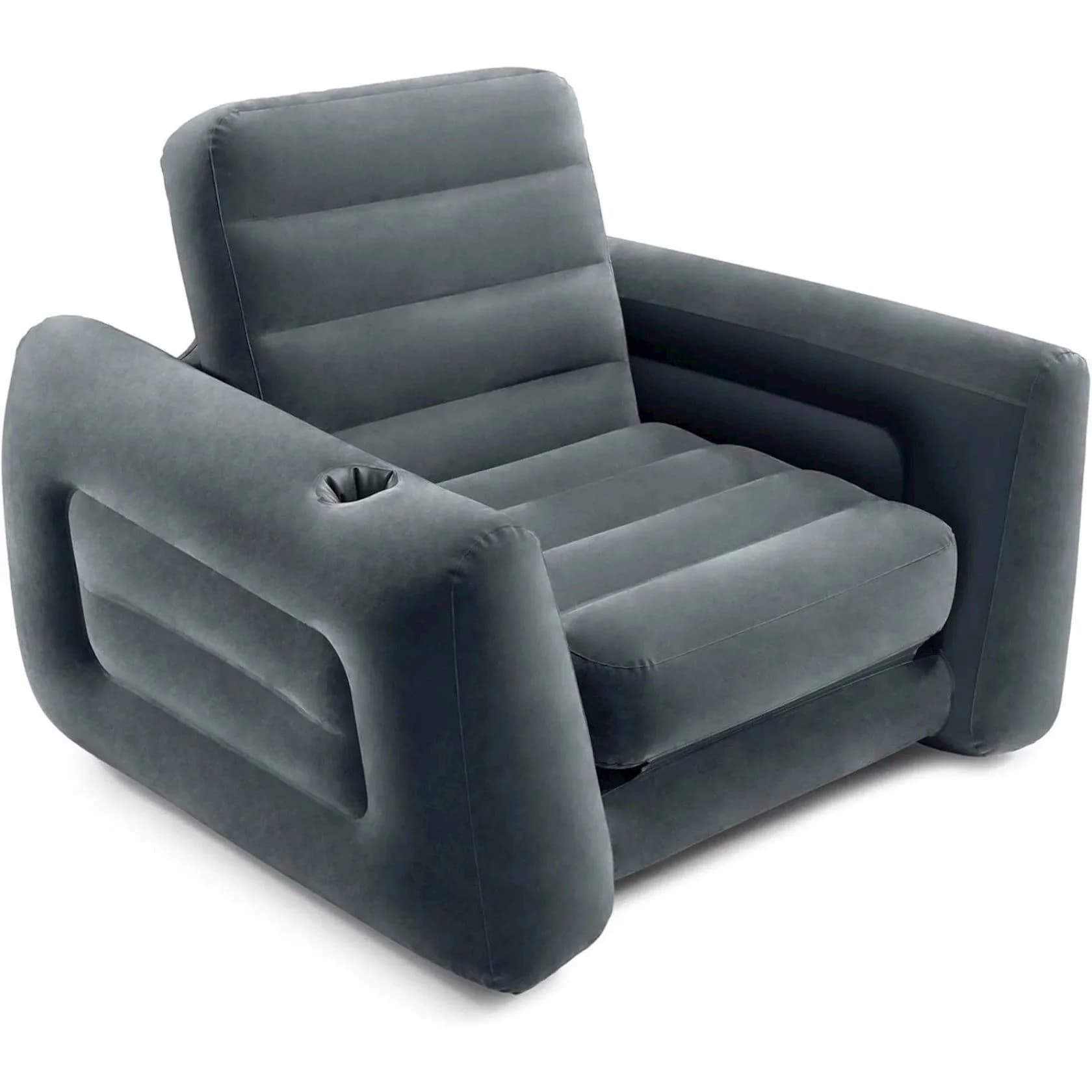 Qatlanan şişmə kreslo Intex 66551EP, boz, 117x224x66 sm