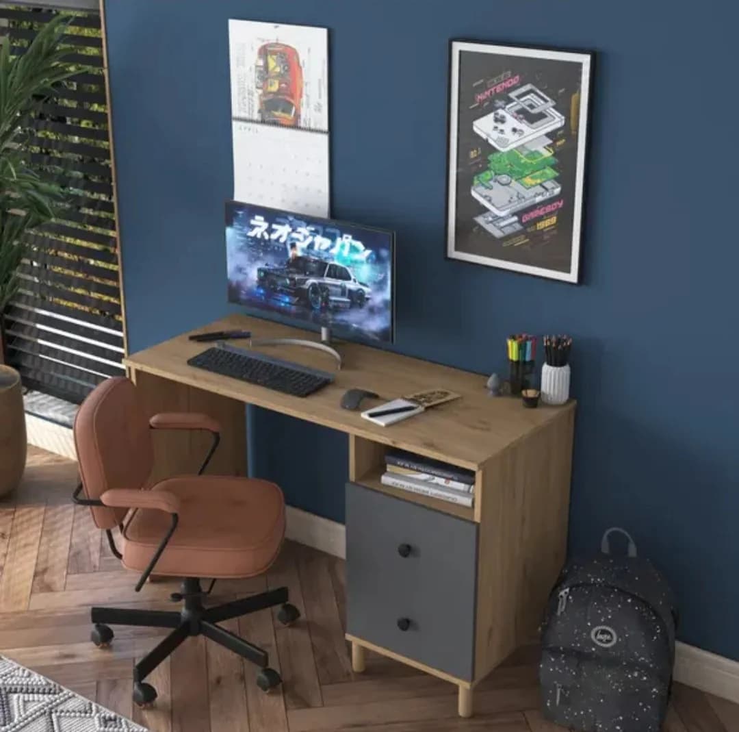 Kompüter masası SO0031, laminat, antrasit/bej, 120x50x73.8 sm — изображение 4