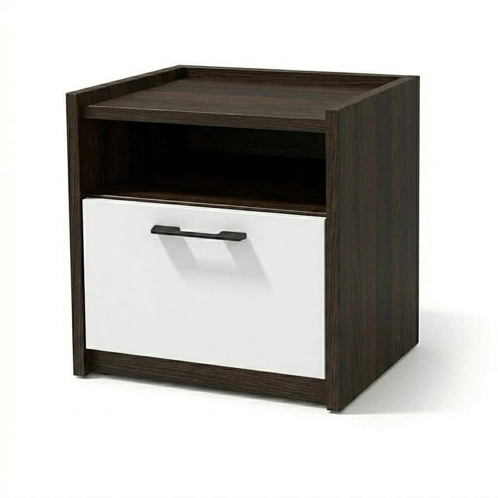 Çarpayıyanı tumba MB1, venge/ağ, laminat, 45х44.5х35 sm