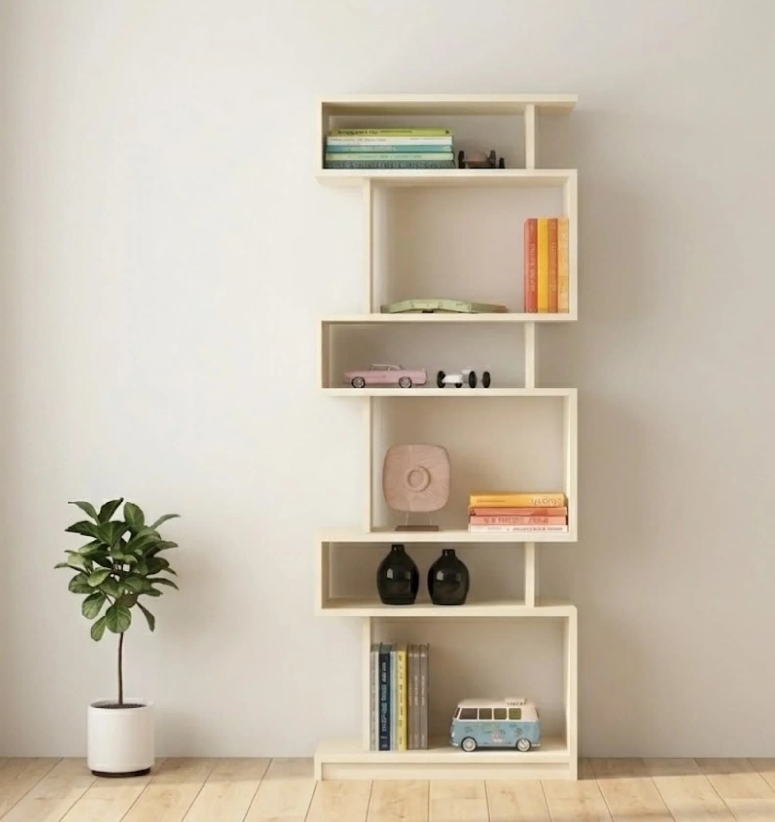 Stellaj No Brand, Laminat, Bej, 180x60x30 sm