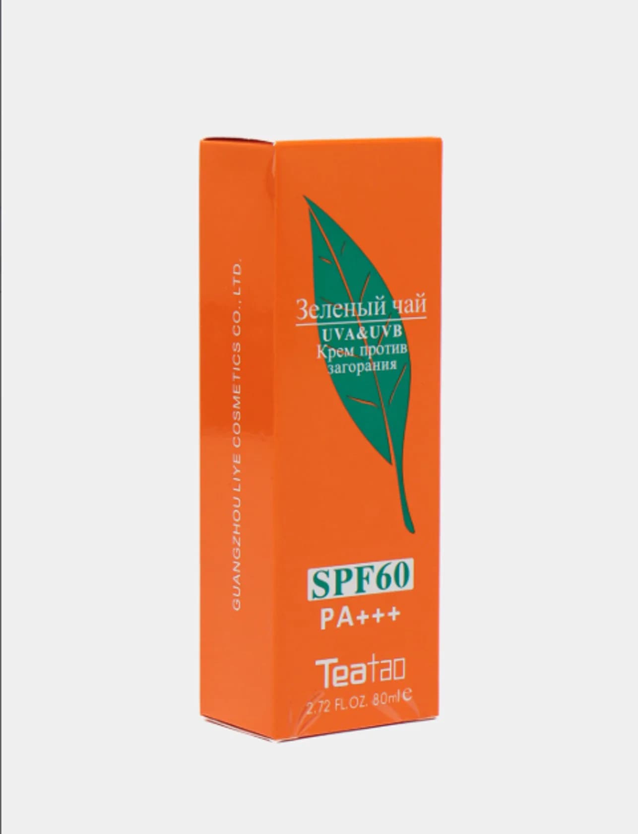 Günəşdən qoruyucu krem Зеленый чай Teatao UVA & UVB SPF60, 80 ml — изображение 3