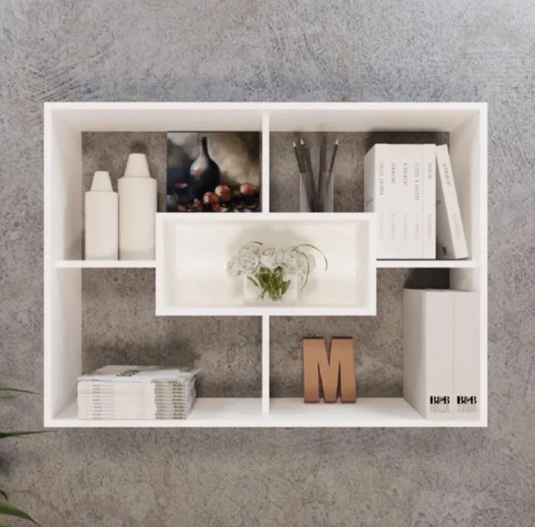 Rəf SO31, laminat, ağ, 78x100x25 sm — изображение 2
