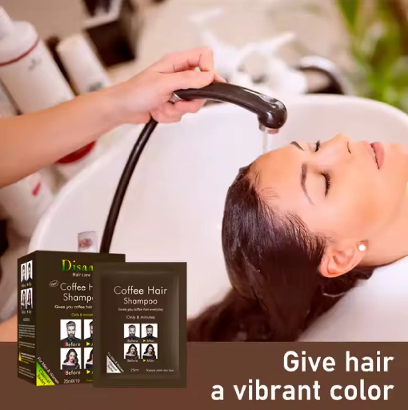 Tonlaşdırıcı şampun Disaar Brown 10х25 ml — şəkil 4