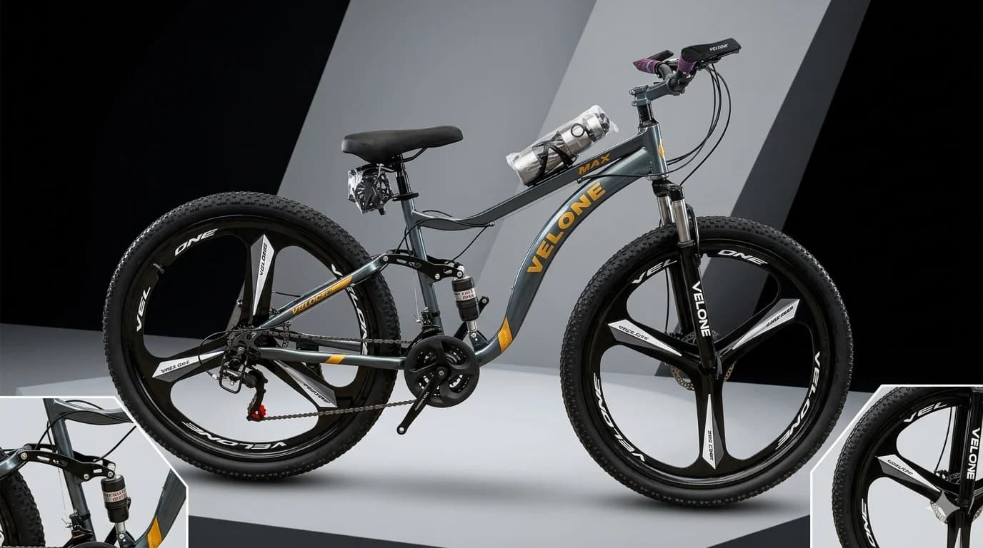 Dağ velosipedi Velocruz 7990, 26", tünd boz