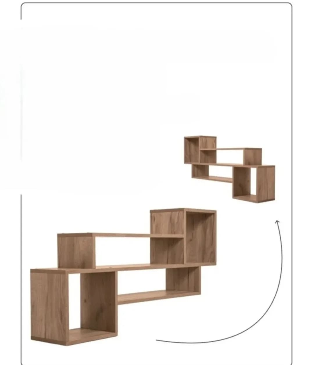 Divar rəfi SO011, laminat, qəhvəyi, 100x58.88x22 sm — image 3