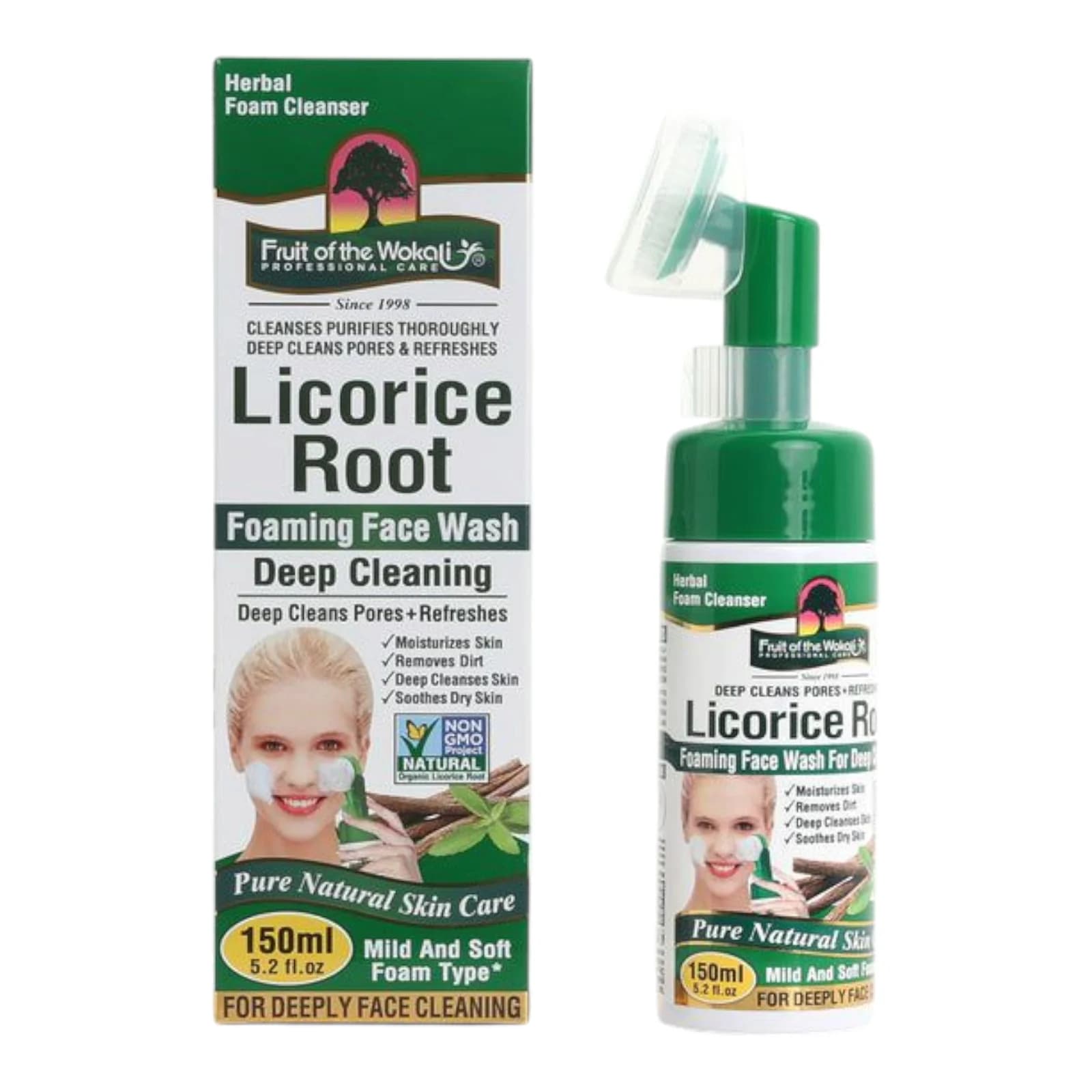 Üz yuma üçün köpük Wokali Licorice Root, 150 ml