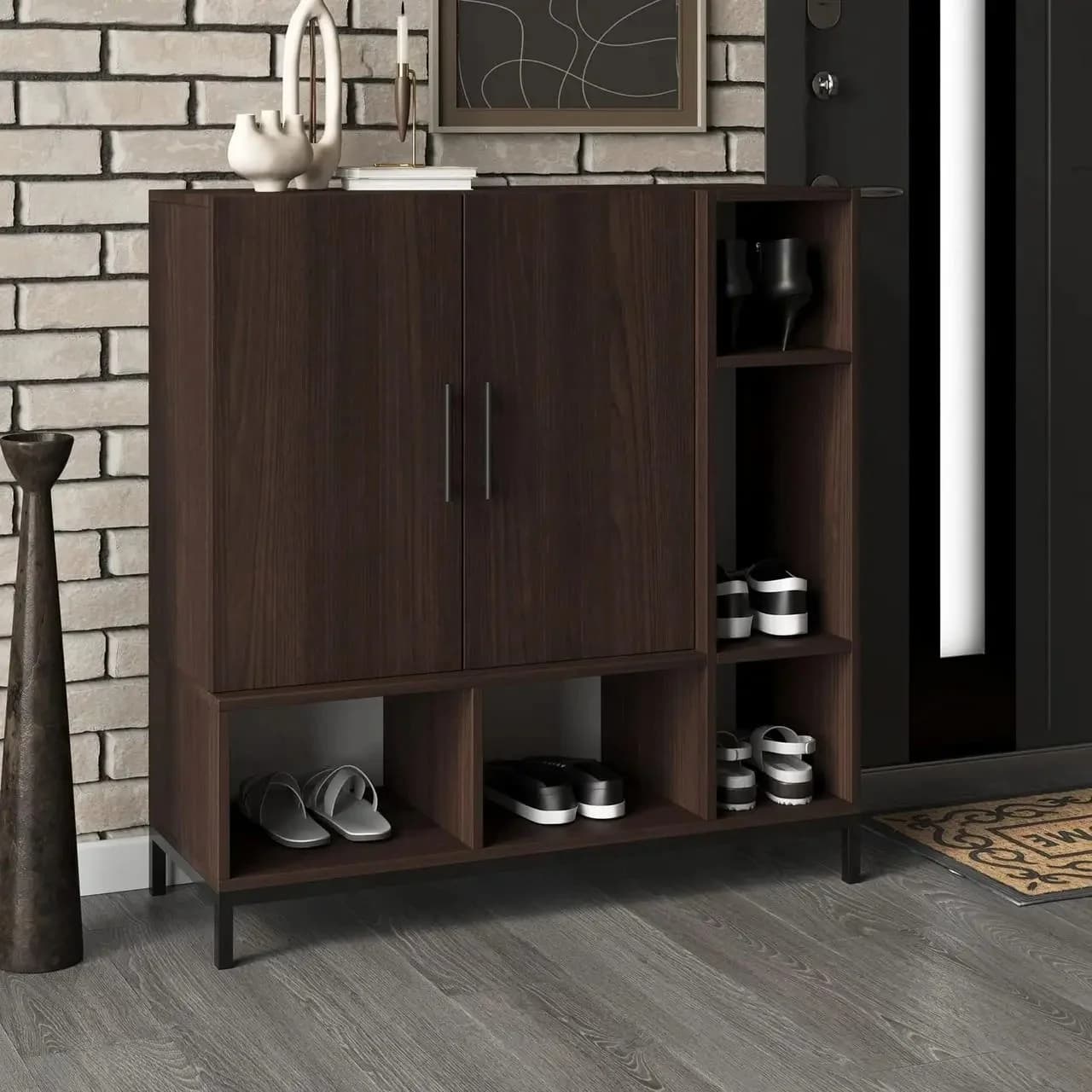 Ayaqqabı üçün tumba Yagmur, venge, laminat, 96x35x100 sm
