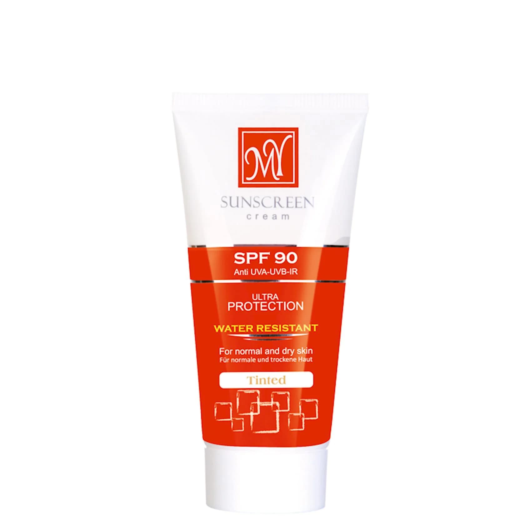 Günəşdən qoruyucu krem MY Sunscreen Water Resistant Tinted SPF90 normal və quru dəri üçün, rəngli, 50 ml