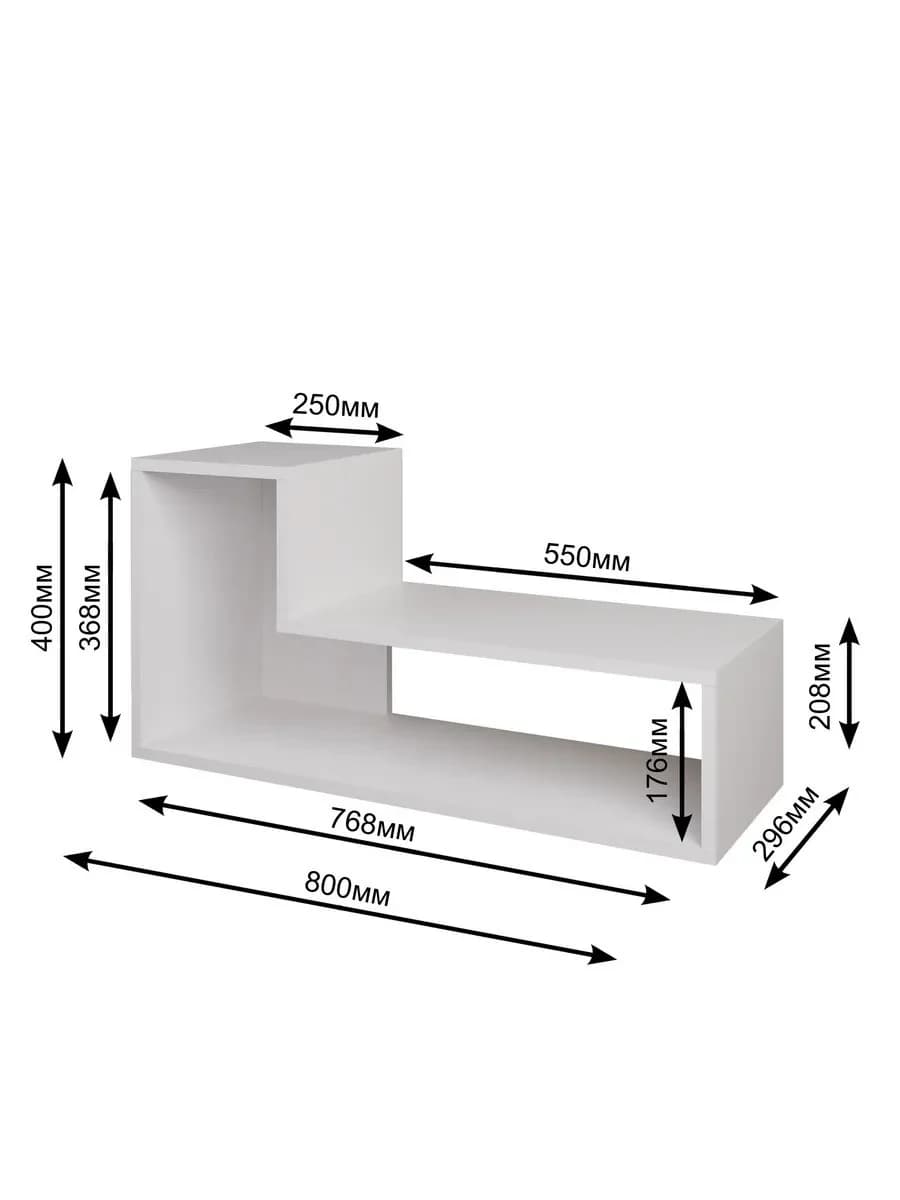 TV üçün tumba Yagmur, laminat, ağ, 160 sm — изображение 5
