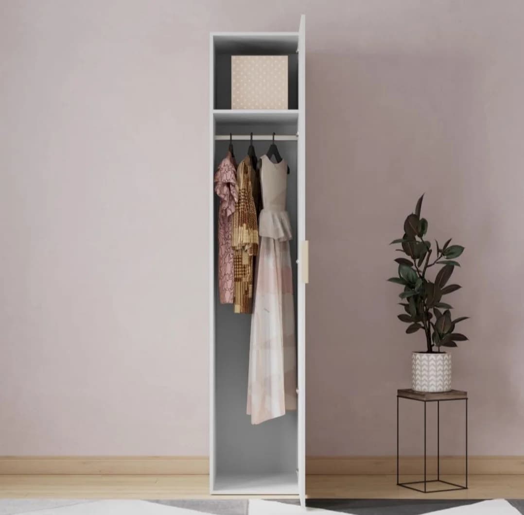 Şkaf SO001, 210x45x40 sm, laminat, ağ — image 3