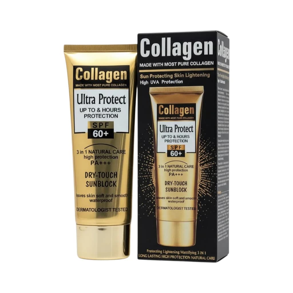 Üz üçün günəşdən qoruyucu krem Collagen Ultra Protect SPF 60+ PA Dry-Touch 100 ml
