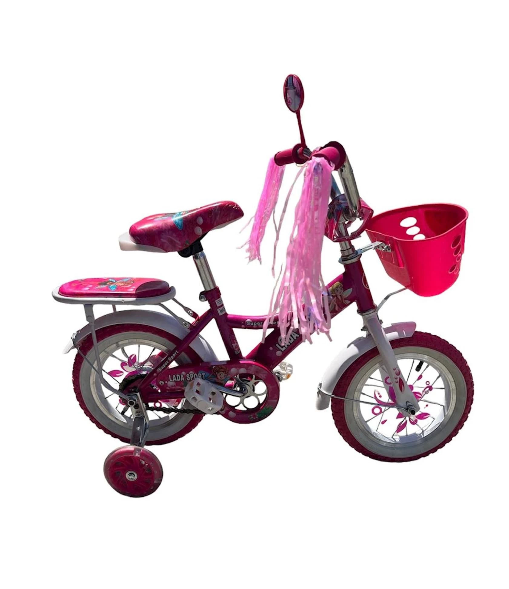 Uşaq velosipedi Lada Sport, 12 sm, çəhrayı