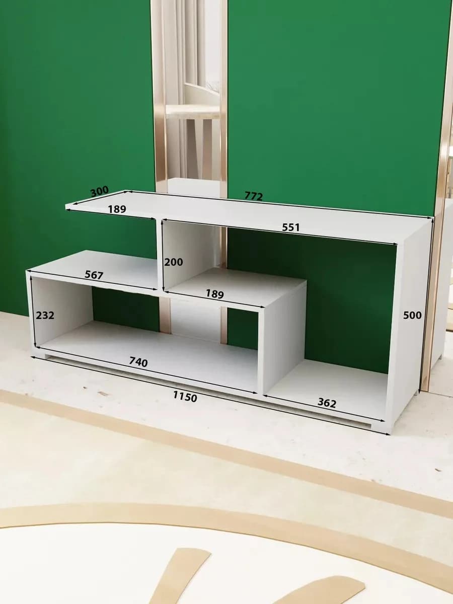 TV üçün tumba Yagmur 41_15456, laminat, sonomo, 115x50x30 sm — изображение 2