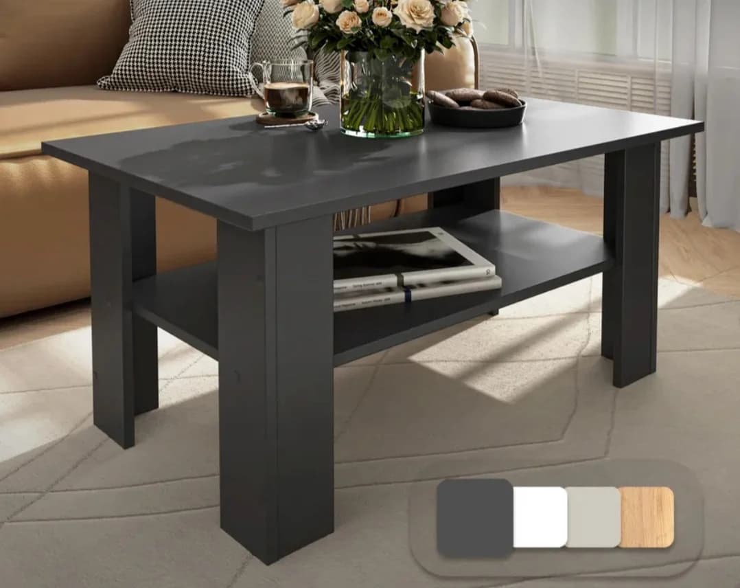 Jurnal masası s02, laminat, 75x43x47 sm, boz — изображение 2