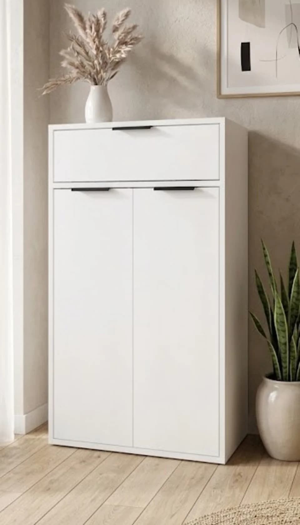 Tumba MB25, ağ, laminat, 100x55x35 sm