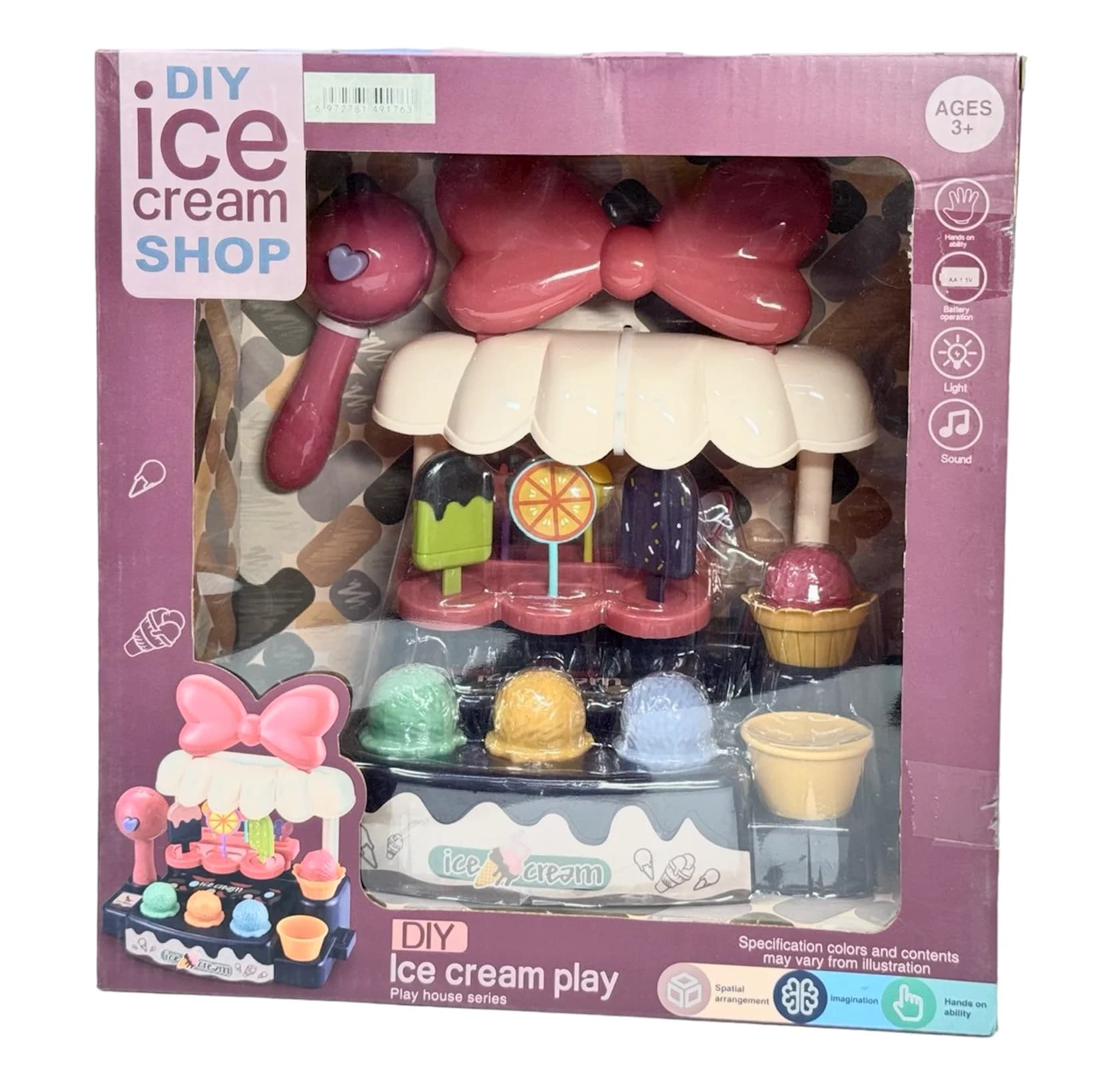 Oyun dəsti DIY Ice Cream Shop QY001A-4, 3+ yaş