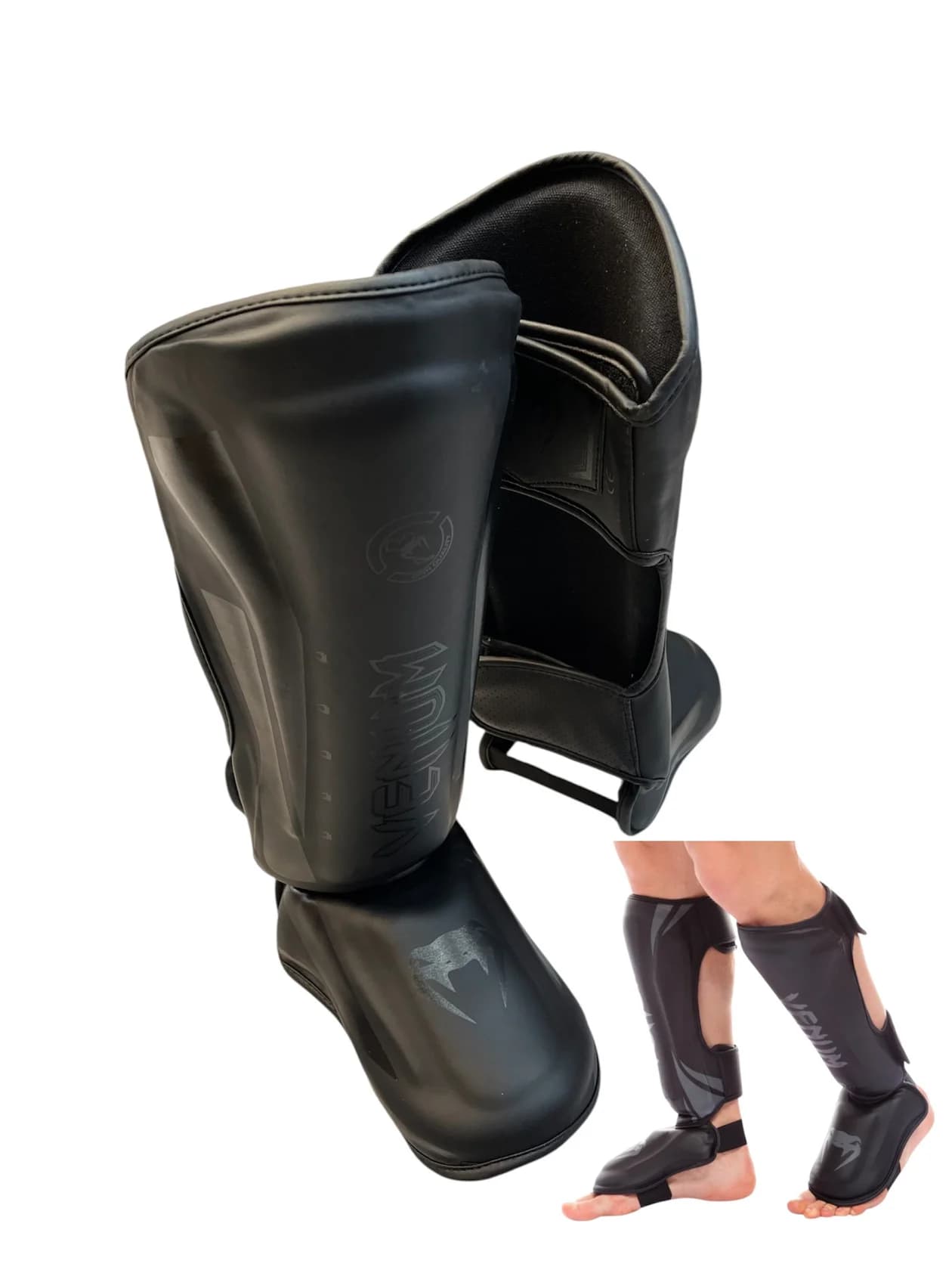Kikboks üçün futlar Venum - qara M — image 4