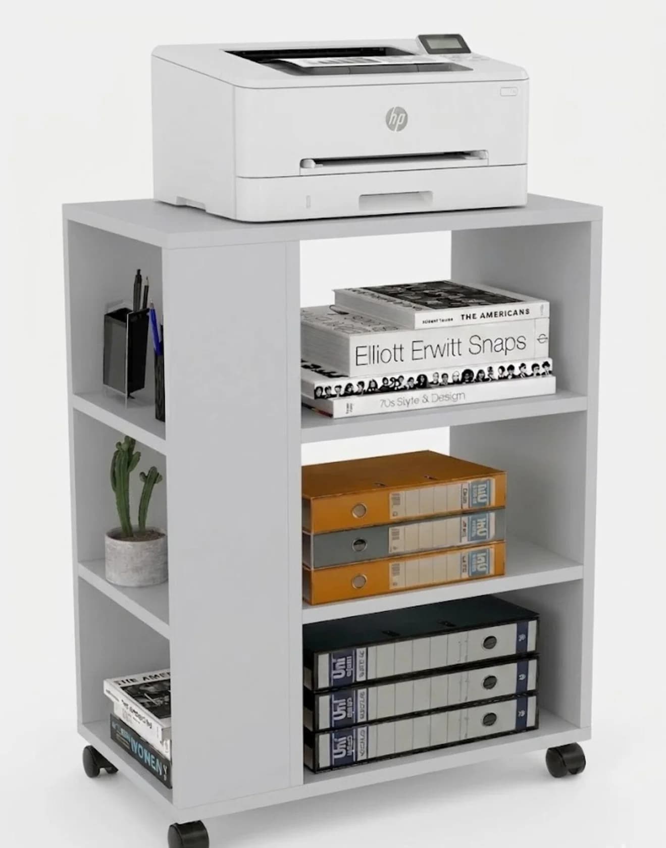 Tumba MB7 , laminat, təkərli, 70x60x35 sm, boz