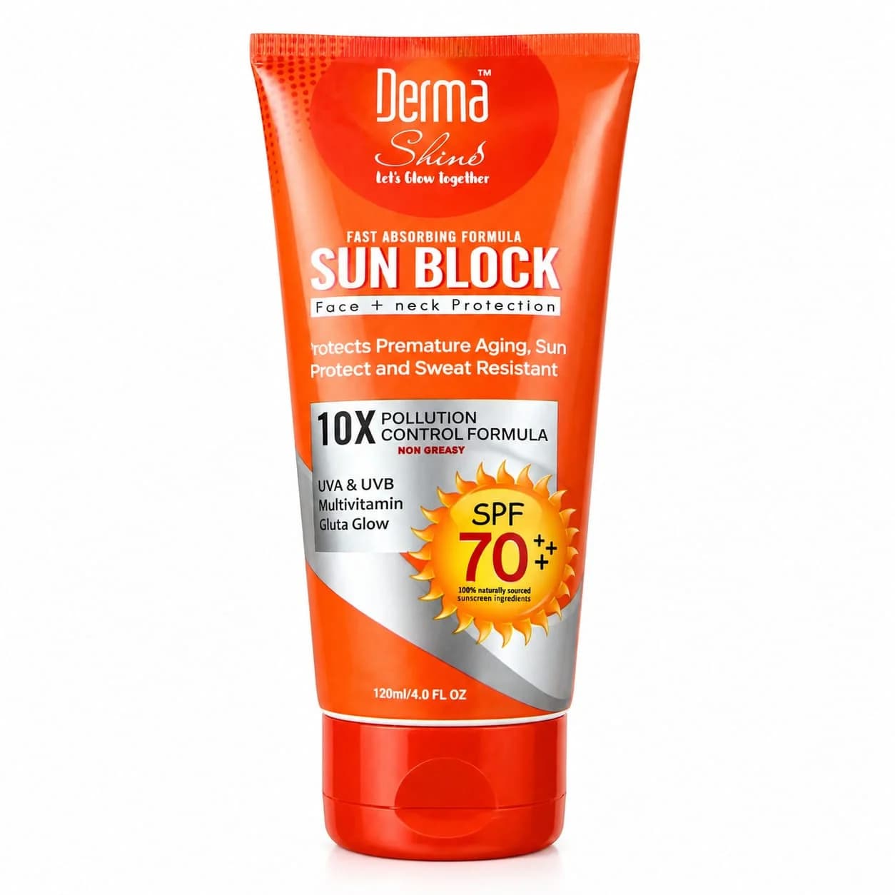 Günəşdən qoruyucu krem Derma Shine Sun Block SPF 70, 120 ml