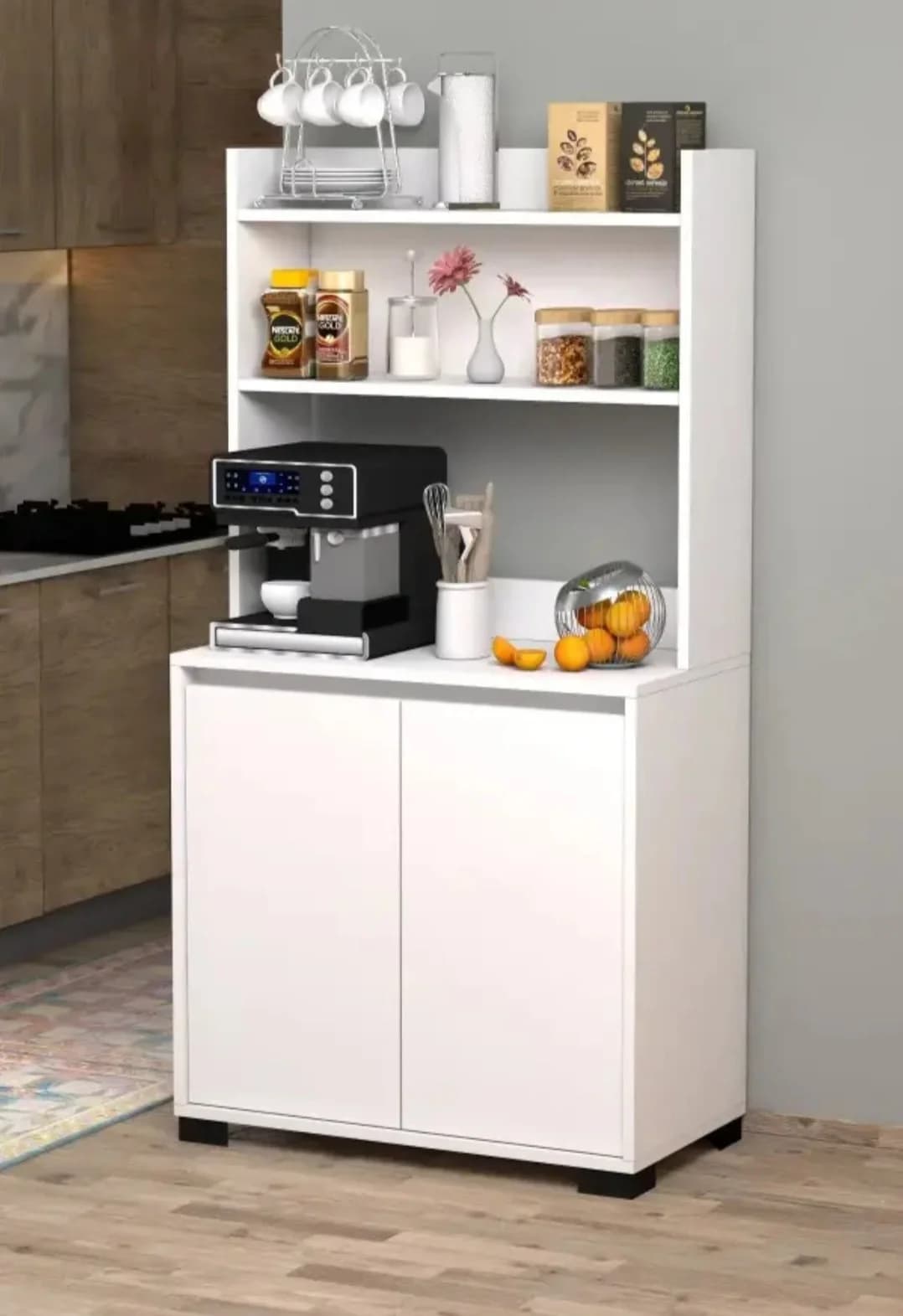 Mətbəx üçün bufet SO003, laminat, ağ, 155x80x35 sm — image 3