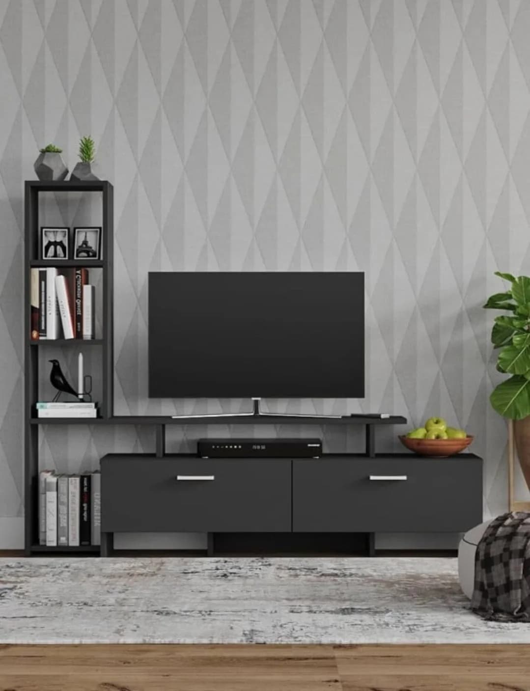 TV üçün tumba SO105, laminat, 25x135x112 sm