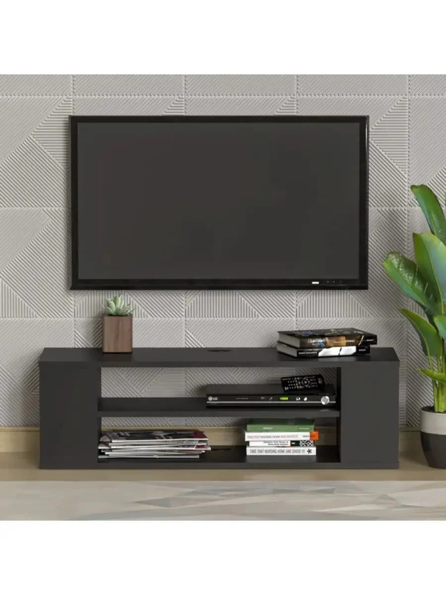 TV üçün tumba 23, laminat, antrasit, 30.1х28.8х100 sm — изображение 4