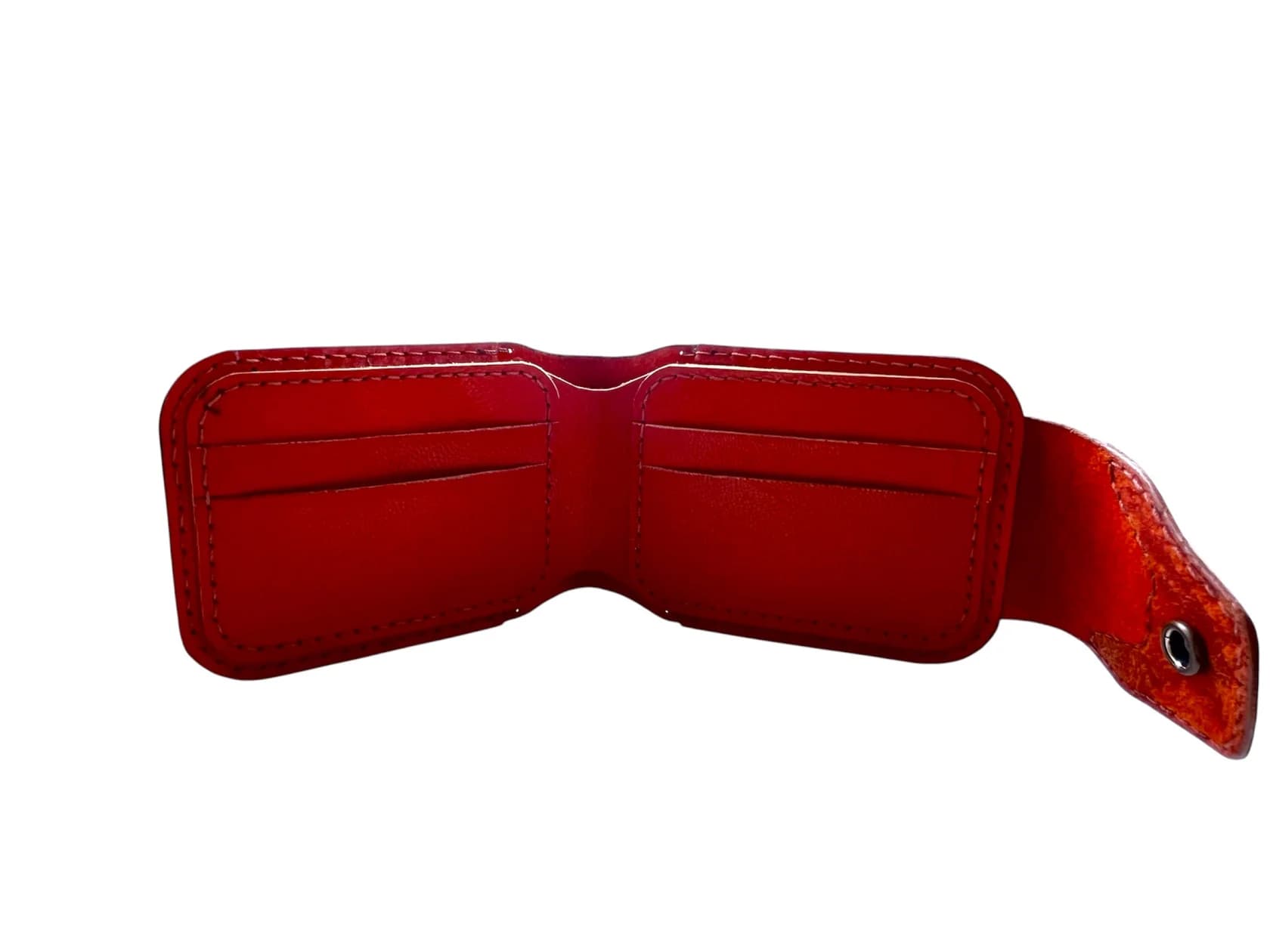 Pulqabı kişilər üçün, dəri, 8.5x12 sm, tünd narıncı — şəkil 3