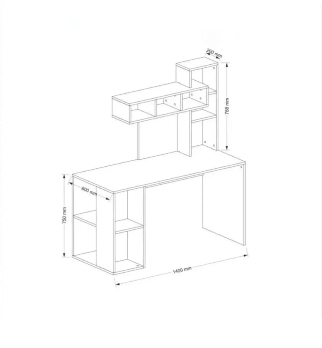 Yazı masası 4879, laminat, ağ/votan, 150х140х60 sm — изображение 5