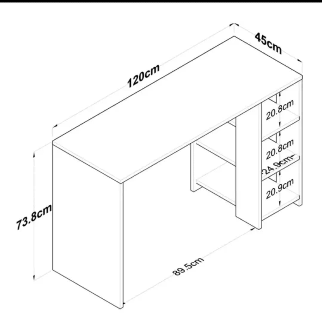 Kompüter masası SO0029, laminat, antrasit/bej, 120x50x73.8 sm — изображение 5