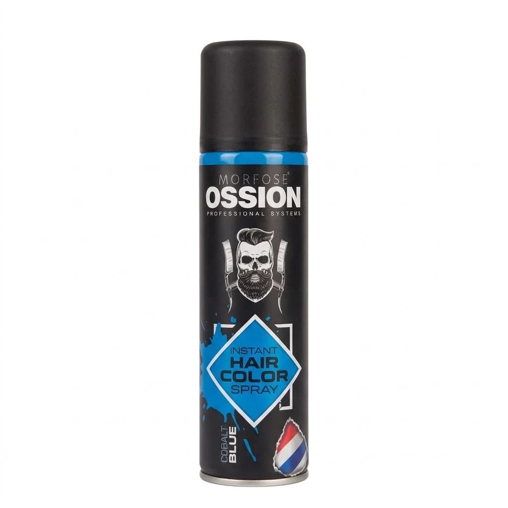 Saç üçün müvəqqəti tonlaşdırıcı sprey Morfose Ossion Instant Hair Color - Cobalt Blue, 150 ml