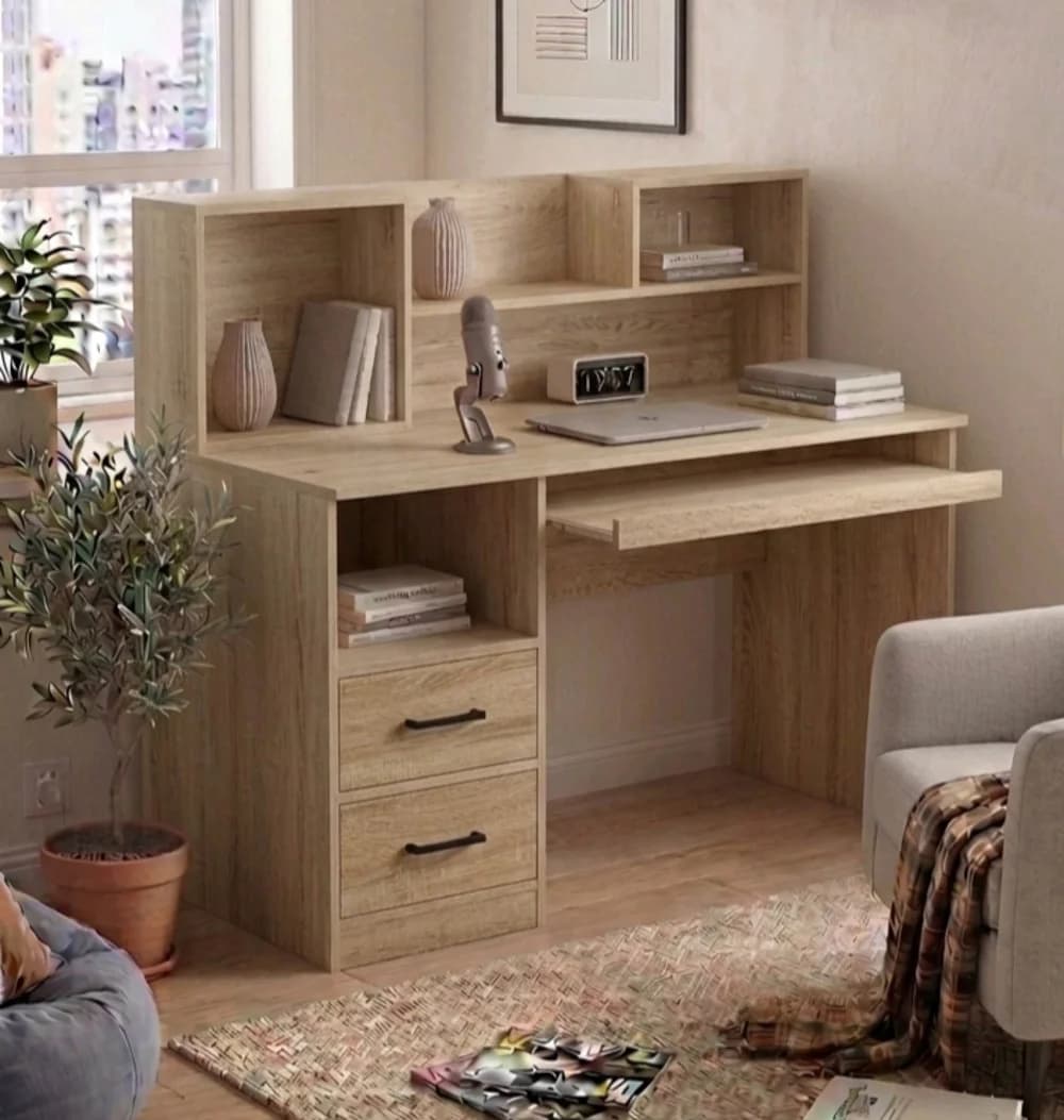 Yazı masası MB15, laminat, 120x115x50 sm, bej