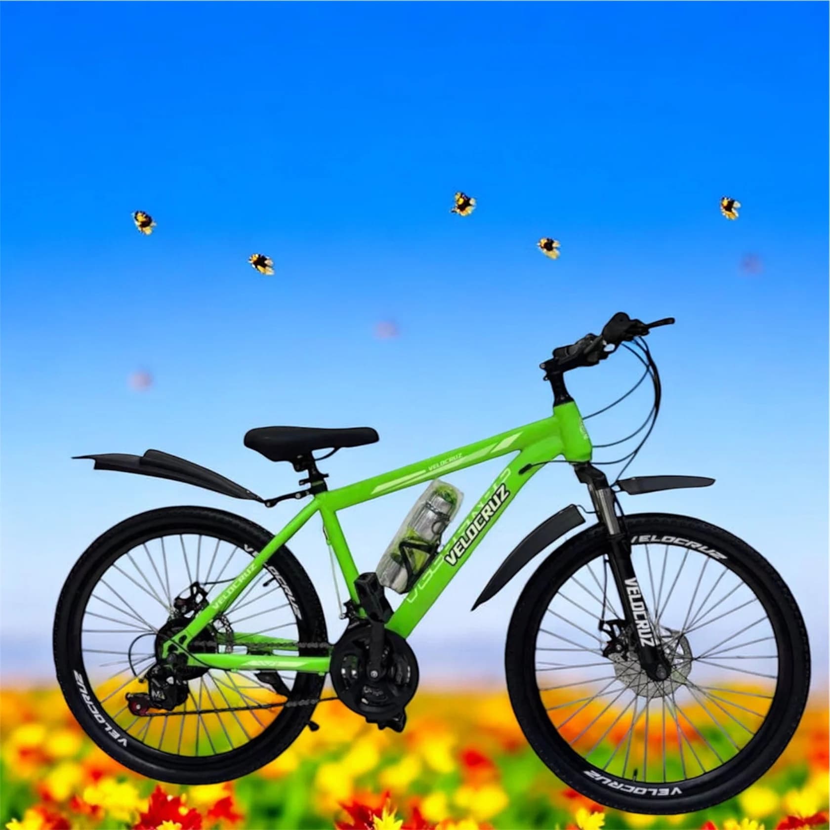 Dağ velosipedi Velocruz MTB, 26", yaşıl